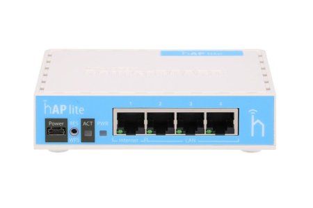 (image for) MikroTik hAP lite | WiFi Router | RB941-2nD, 2,4GHz, 4x RJ45 100Mb/s