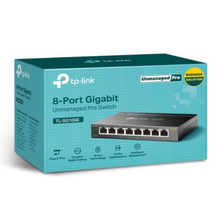 (image for) TP-Link TL-SG108E | Switch | 8x RJ45 1000Mb/s, Desktop, Unmanaged