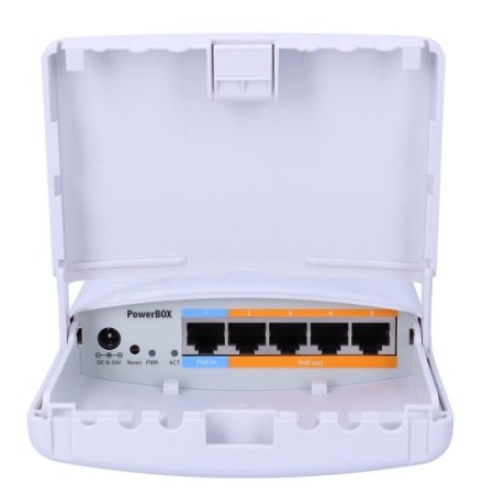 (kuva varten) MikroTik PowerBox | Router | RB750P-PBr2, 5x RJ45 100Mb/s, outdoor, waterproof