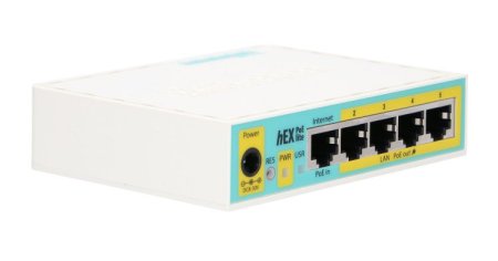 (kuva varten) MikroTik hEX PoE lite | Router | RB750UPr2, 5x RJ45 100Mb/s, 1x USB