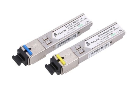 (image for) Extralink SFP 1.25G | SFP WDM Module | 1,25Gbps, 1310/1550nm, single mode, 3km, SC, DOM, pair