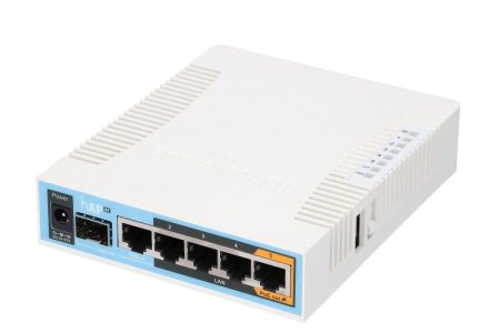 (kuva varten) MikroTik hAP ac | WiFi Router | RB962UiGS-5HacT2HnT, Dual Band, 5x RJ45 1000Mb/s, 1x SFP, 1x PoE