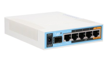 (kuva varten) MikroTik hAP ac | WiFi Router | RB962UiGS-5HacT2HnT, Dual Band, 5x RJ45 1000Mb/s, 1x SFP, 1x PoE