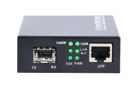 (kuva varten) Extralink Sedir | Media converter | 1x SFP, 1x RJ45 1000Mb/s, MC220 replacement