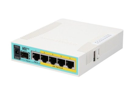 (kuva varten) MikroTik hEX PoE | Router | 5x RJ45 1000Mb/s, 1x SFP, 1x USB