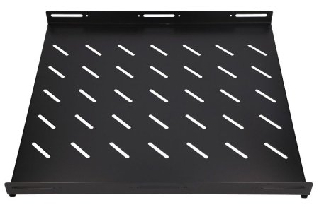 (image for) Extralink 1U 600mm Black | Fixed shelf | 19", 602 x 472mm, for 800mm depth cabinets