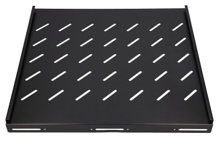 (image for) Extralink 1U 600mm Black | Fixed shelf | 19", 602 x 472mm, for 800mm depth cabinets