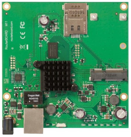 (image for) MikroTik RBM11G | Router | 1x RJ45 1000Mb/s, 1x miniPCI-e, 1x SIM