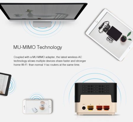 (kuva varten) Totolink T10 | WiFi Router | AC1200, Dual Band, MU-MIMO, 3x RJ45 1000Mb/s, 1x USB