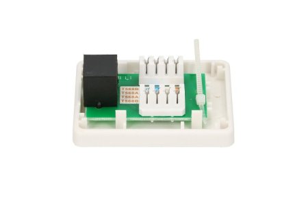 (image for) Extralink | Wall mount outlet | 1x RJ45 KAT5E UTP