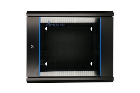 (kuva varten) Extralink 12U 600x600 AZH Black | Rackmount cabinet | wall mounted, swing type