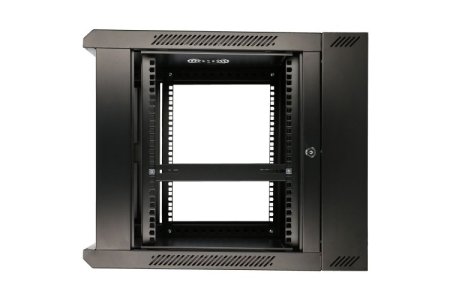 (kuva varten) Extralink 6U 600x600 AZH Black | Rackmount cabinet | wall mounted, swing type