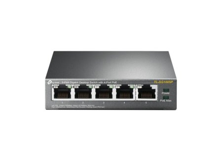 (kuva varten) TP-Link TL-SG1005P | Switch | 5x RJ45 1000Mb/s, 4x PoE, Desktop