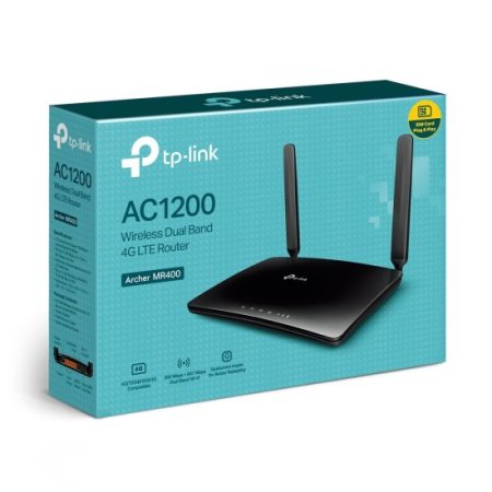 (kuva varten) TP-Link Archer MR400 | LTE Router | AC1200, Dual Band, 4x RJ45 100Mb/s, 1x SIM