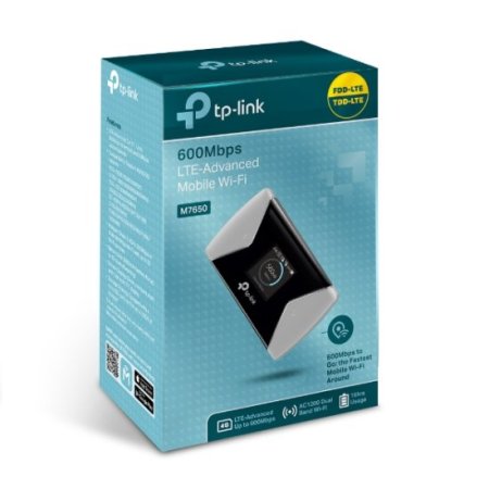 (kuva varten) TP-Link M7650 | LTE Modem | Dual Band, 600Mb/s, 1x SIM, 1x microSD