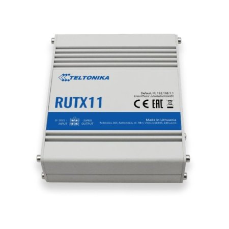 (kuva varten) Teltonika RUTX11 | Industrial 4G LTE router | Cat 6, Dual Sim, 1x Gigabit WAN, 3x Gigabit LAN, WiFi 802.11 AC