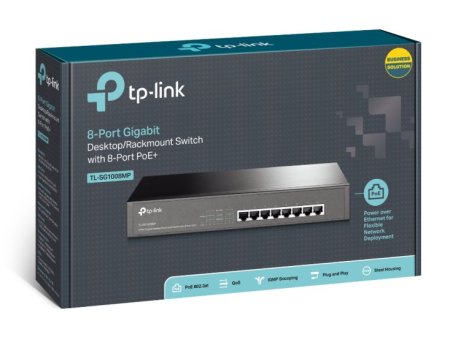 (image for) TP-Link TL-SG1008MP | Switch | 8x RJ45 1000Mb/s, 8x PoE+, 126W, Desktop/Rack