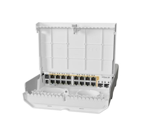 (image for) MikroTik CRS318-16P-2S+OUT | Switch | NetPower 16P, 16x RJ45 1000Mb/s PoE, 2x SFP+