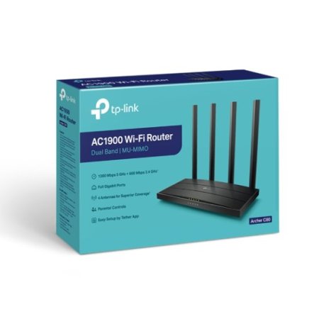 (kuva varten) TP-Link Archer C80 | WiFi Router | AC1900 Wave2, Dual Band, 5x RJ45 1000Mb/s