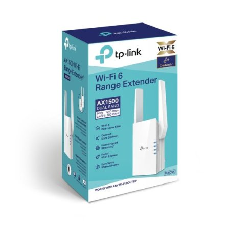 (kuva varten) TP-Link RE505X | WiFi Range extender | AX1500, Dual Band, 1x RJ45 1000Mb/s