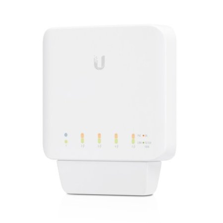 (kuva varten) Ubiquiti USW-FLEX-3 | Switch | UniFi, 5x RJ45 1000Mb/s, 1x PoE In, 4x PoE Out, 46W, 3-pack