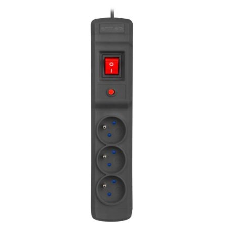 (kuva varten) Armac Multi M3 | Power strip | anti-surge system, 3 sockets, 5m cable, black