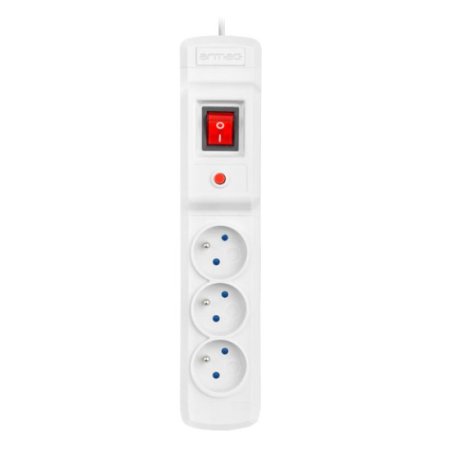 (kuva varten) Armac Multi M3 | Power strip | anti-surge system, 3 sockets, 1,5m cable, gray