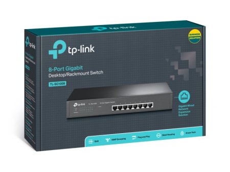 (image for) TP-Link TL-SG1008 | Switch | 8x RJ45 1000Mb/s, Rack