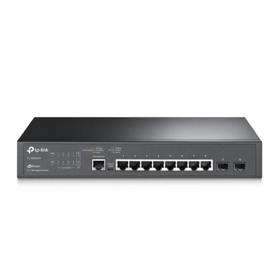 (kuva varten) TP-Link TL-SG3210 | Switch | 8x RJ45 1000Mb/s, 2x SFP, Rack, Managed - Sulje napsauttamalla kuva