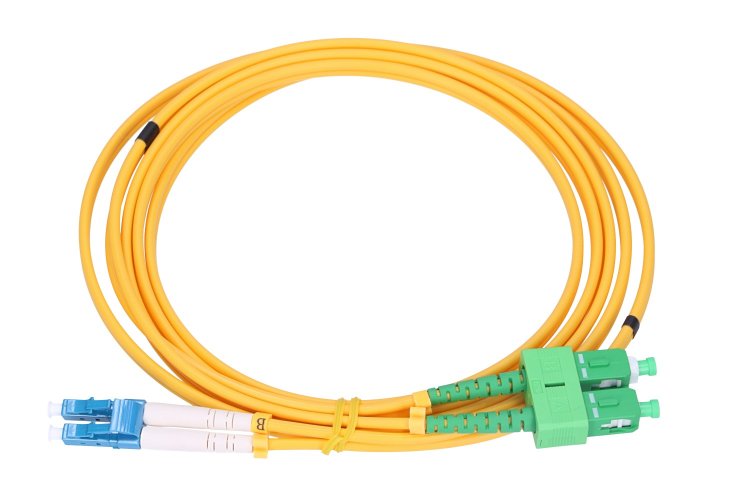 (kuva varten) Extralink LC/UPC-SC/APC | Patchcord | Single Mode, Duplex, G657A, 3mm, 2m - Sulje napsauttamalla kuva