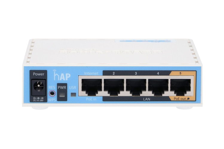 (kuva varten) MikroTik hAP | WiFi Router | RB951Ui-2nD, 2,4GHz, 5x RJ45 100Mb/s - Sulje napsauttamalla kuva