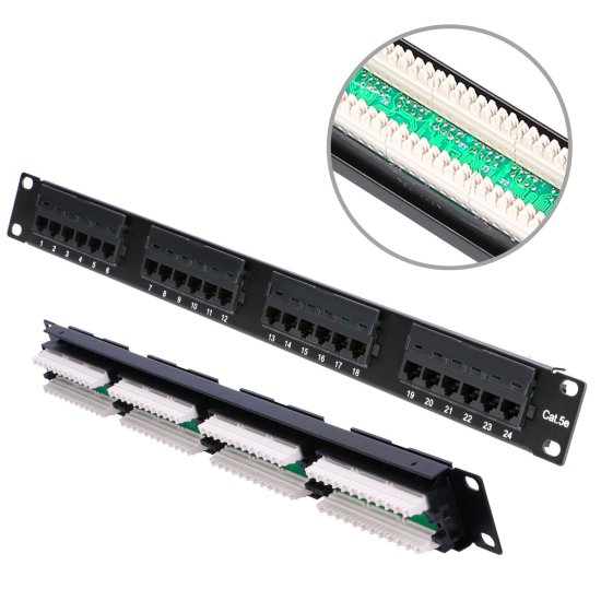 (kuva varten) Extralink CAT5E UTP | Patchpanel | 24 port - Sulje napsauttamalla kuva