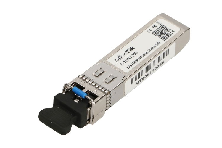 (kuva varten) MikroTik S-31DLC20D | SFP Module | 1,25Gb/s, 1310nm, 2x LC, 20km, Single mode - Sulje napsauttamalla kuva