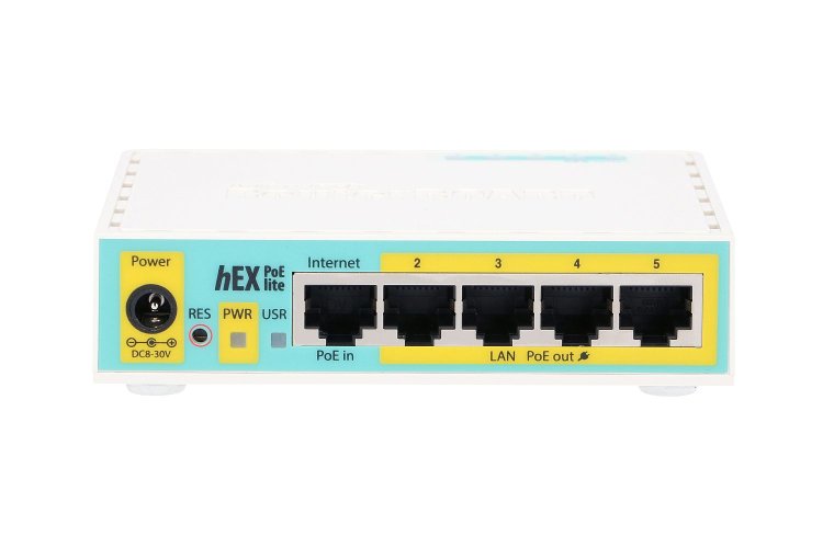 (kuva varten) MikroTik hEX PoE lite | Router | RB750UPr2, 5x RJ45 100Mb/s, 1x USB - Sulje napsauttamalla kuva