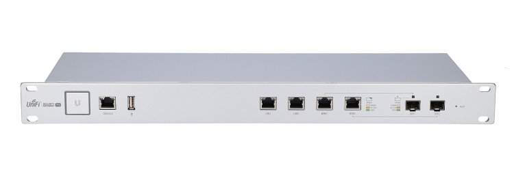 (kuva varten) Ubiquiti USG-PRO-4 | Router | UniFi Security Gateway, 2x RJ45 1000Mb/s, 2x RJ45/SFP Combo - Sulje napsauttamalla kuva