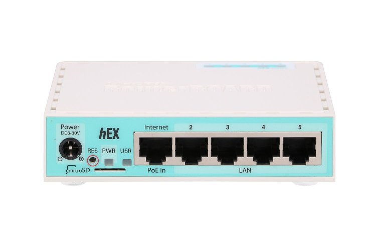 (kuva varten) MikroTik hEX RB750Gr3 | Router | 5x RJ45 1000Mb/s, 1x USB - Sulje napsauttamalla kuva