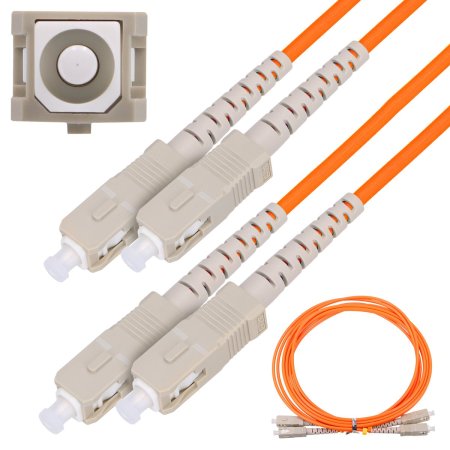 (image for) Extralink SC/UPC-SC/UPC | Patchcord | Multi mode, Duplex, 50/125, 3mm, 1m