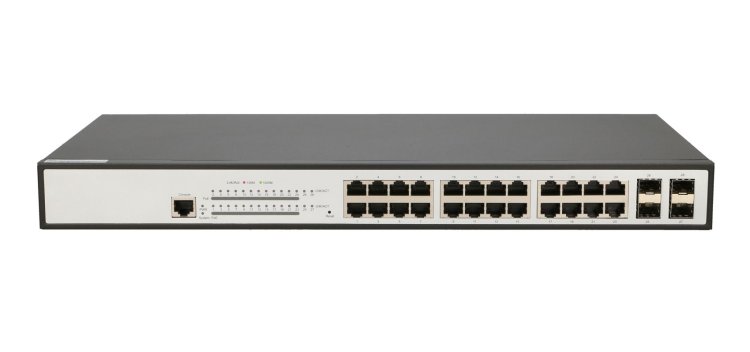 (kuva varten) Extralink ZEUS | PoE Switch | 24x Gigabit PoE/PoE+, 4x SFP, 1x Console Port, 400W, Managed - Sulje napsauttamalla kuva