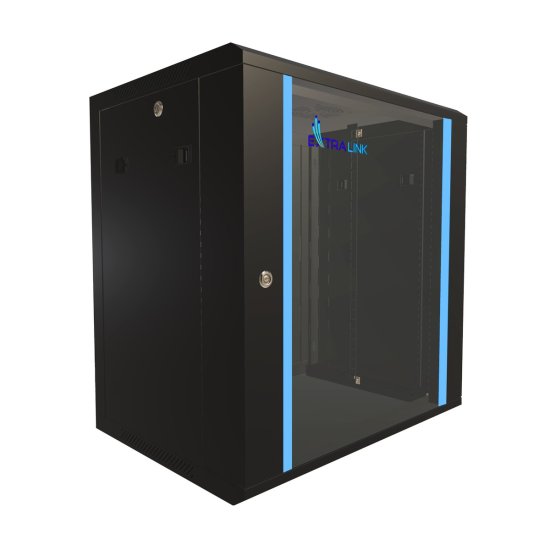 (image for) Extralink 12U 600x450 Black | Rackmount cabinet | wall mounted - Click Image to Close