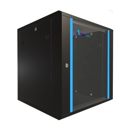 (image for) Extralink 12U 600x600 Black | Rackmount cabinet | wall mounted