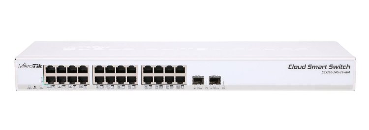 (kuva varten) MikroTik CRS326-24G-2S+RM | Switch | 24x RJ45 1000Mb/s, 2x SFP+ - Sulje napsauttamalla kuva