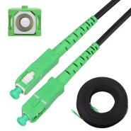 Extralink SC/APC-SC/APC Flat | Patchcord | drop, single mode, Simplex, G.657A2, 50m