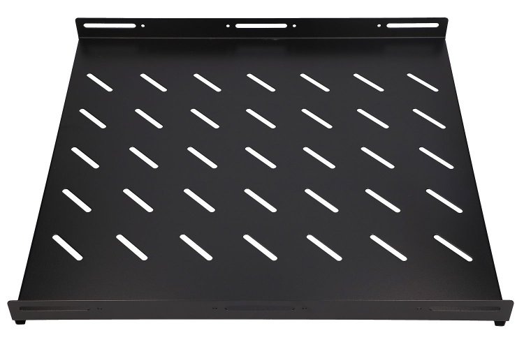 (image for) Extralink 1U 600mm Black | Fixed shelf | 19\", 602 x 472mm, for 800mm depth cabinets