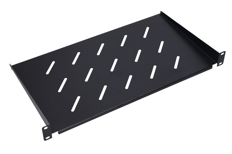 (kuva varten) Extralink 1U 250mm Black | Shelf | 19", for wall cabinets - Sulje napsauttamalla kuva