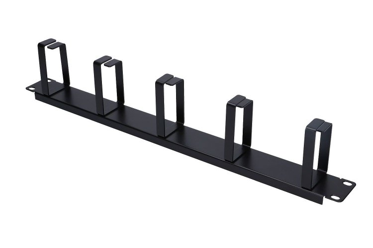 (image for) Extralink | Cable organizer | 1U, black - Click Image to Close