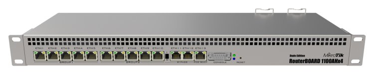 (kuva varten) MikroTik RB1100AHx4 | Router | 13x RJ45 1000Mb/s, 1x microSD, 2x SATA 3, 2x M.2