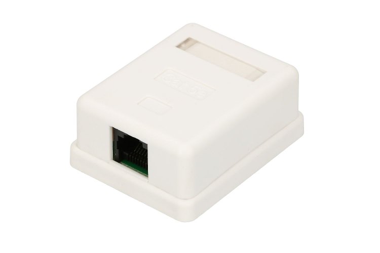 (kuva varten) Extralink | Wall mount outlet | 1x RJ45 KAT5E UTP