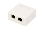 (kuva varten) Extralink | Wall mount outlet | 2x RJ45 KAT5E STP