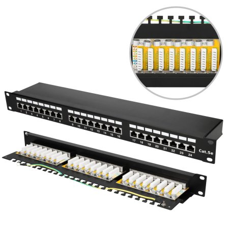 (kuva varten) Extralink CAT5E STP V2 | Patchpanel | 24 port