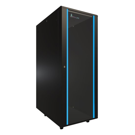 (kuva varten) Extralink 37U 600x1000 Black | Rackmount cabinet | standing - Sulje napsauttamalla kuva